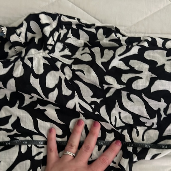 Anthropologie Danielle Kroll Blouse - XS bird print doves 100% cotton - Picture 11 of 16